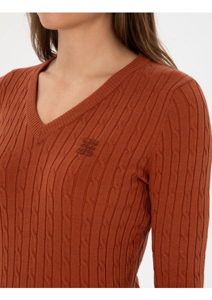 Kadın Tarçın Ex. Slim Fit Basic Kazak 50317062-VR191