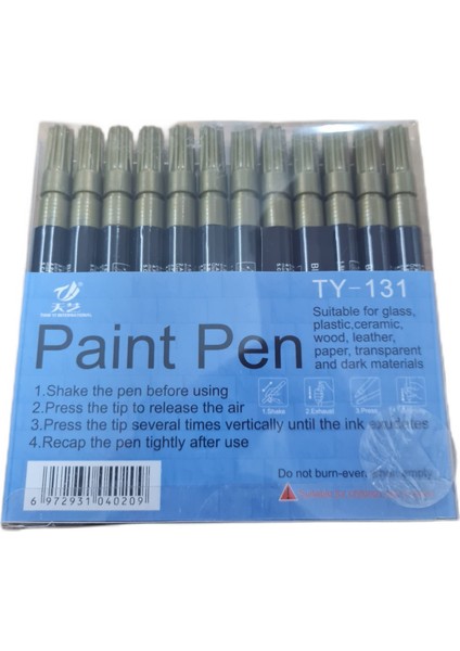 Rötuş Kalemi Paint Pen Gold Renk | Metal, Ahşap ve Oto Yüzey Boyası / 2 Adet modelleri