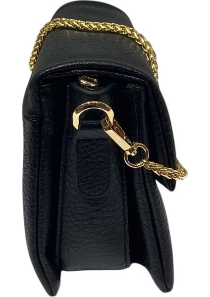 Kadın Yumuşak Deri Zincir Detaylı Bölmeli Şık Zarif El & Omuz ve Çapraz Askılı modelleri