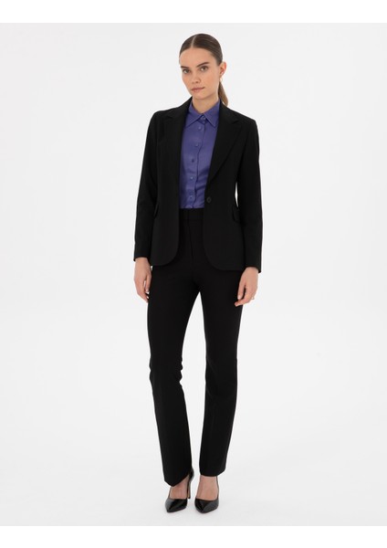 Kadın Siyah Slim Fit Ceket 50319423-VR046 fırsatları