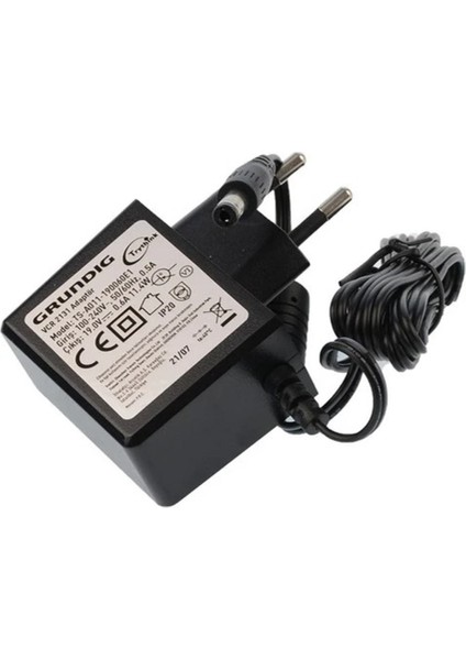 Powermaster Arçelik İmperium Robo Beko Grundig Tefal X-Plorer Vileda RS3121 RS9034HM RS3221 19 Volt 0.6A Robot Süpürge Orjinal Şarj Adaptörü Aleti