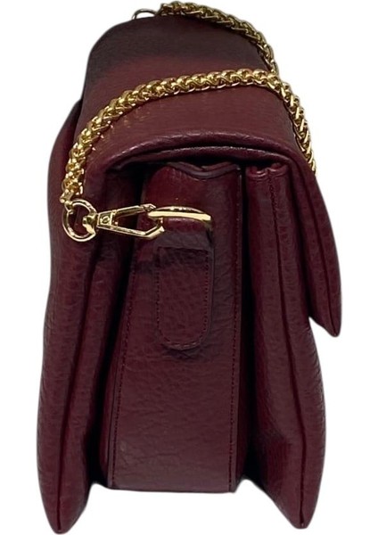 Kadın Yumuşak Deri Zincir Detaylı Bölmeli Şık Zarif El & Omuz ve Çapraz Askılı modelleri