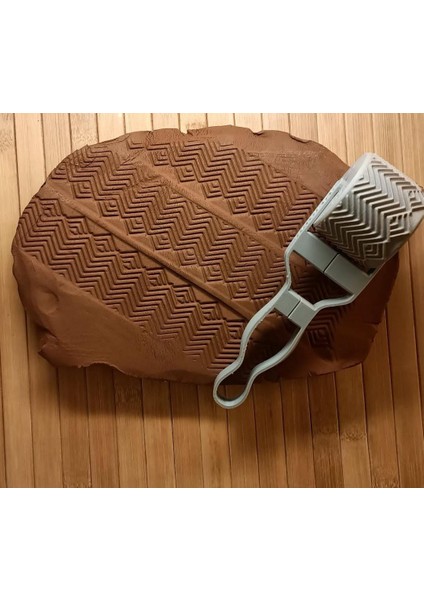 5 cm Doku Rulosu Aztec Antik Desen Silindir Desen Oklavası Mühür Baskı Seramik ve Polimer Kil