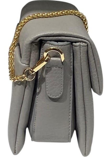 Kadın Yumuşak Deri Zincir Detaylı Bölmeli Şık Zarif El & Omuz ve Çapraz Askılı modelleri