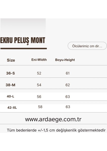 Kadın Oversize Peluş Ceket Mont - Ekru fırsatları