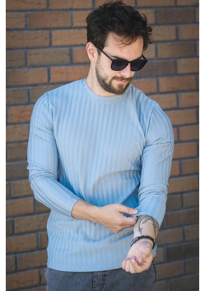 Jordao Fitilli Slim Fit Likralı Bisiklet Yaka Erkek Uzun Kol Tshirt fiyatları