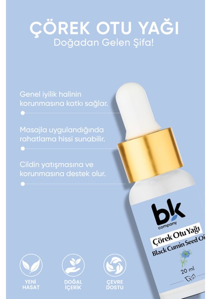 Çörek Otu Yağı %100 Saf - Derin Bağışıklık Gücü, Ciltten Arınma, Sac Canlandırıcı Serum 20 ml fiyatları