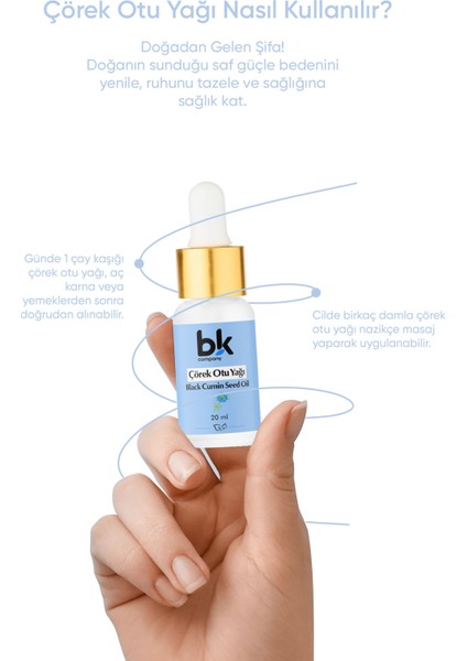 Çörek Otu Yağı %100 Saf - Derin Bağışıklık Gücü, Ciltten Arınma, Sac Canlandırıcı Serum 20 ml indirimleri