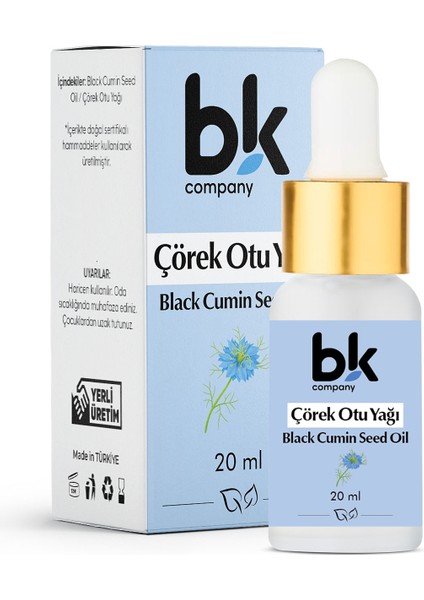 Çörek Otu Yağı %100 Saf - Derin Bağışıklık Gücü, Ciltten Arınma, Sac Canlandırıcı Serum 20 ml