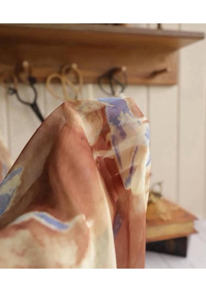 Ake.r Janjan Şifon Dökümlü Kumaş Sulu Boya Desenlidir modelleri