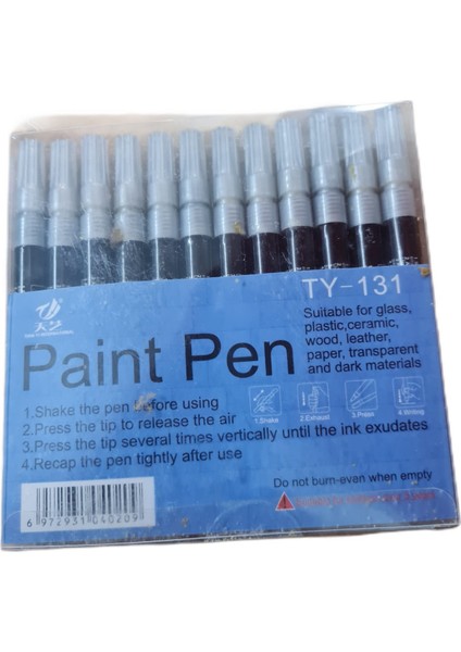 Rötuş Kalemi Paint Pen Gümüş Renk | Metal, Ahşap ve Oto Yüzey Boyası / 12 Adet fırsatları