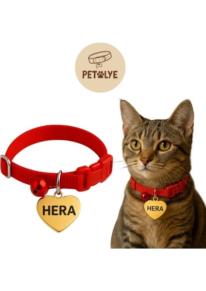 Kedi Tasması Isimli Tasma Yumuşak ve Esnek Künyeli Boyunluk