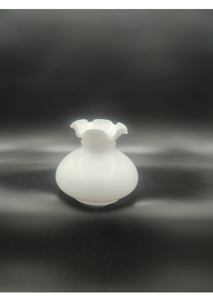 Avize Camı. Alaattin Model .süt Beyaz Parlak Renkte (Alt Yuva Çapı:11.00 Cm-H:14.00 Cm)