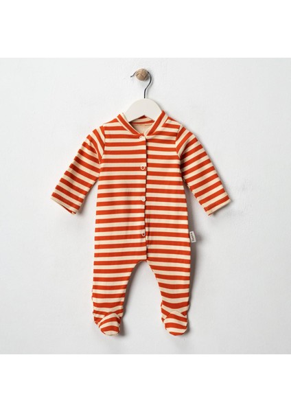 Çizgili Uzun Kollu Pamuklu Bebek Tulum fiyatları