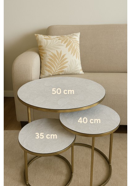 3’lü Sehpa Örtüsü Seti Kaymaz Leke Tutmaz Şık Modern Tasarım Salon ve Oturma Odası Lüks Çeyizlik fırsatları