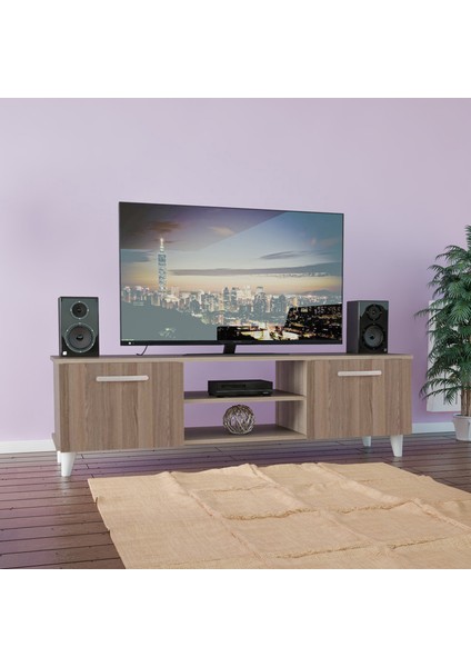 Tv Unıtesi Tv Sehpası 2 Kapaklı Televizyon Sehpası