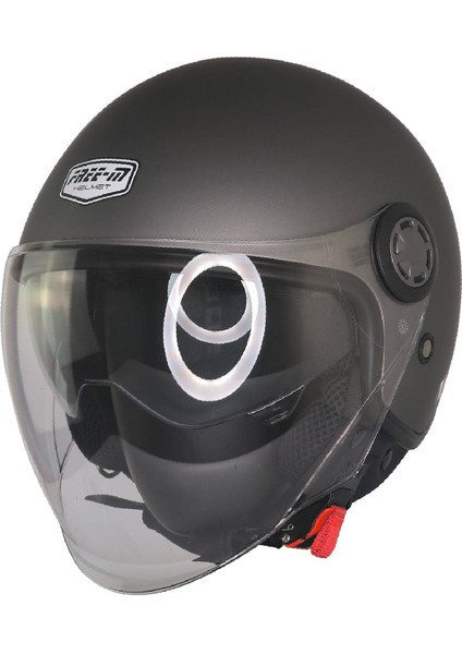 Motosiklet Yarım Kask Güneş Vizörlü Ece 22.06 Motor Kaskı Mat Gri modelleri