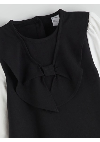 Lcw Kids Siyah Bisiklet Yaka Kız Çocuk Elbise fiyatları