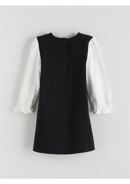 Lcw Kids Siyah Bisiklet Yaka Kız Çocuk Elbise modelleri