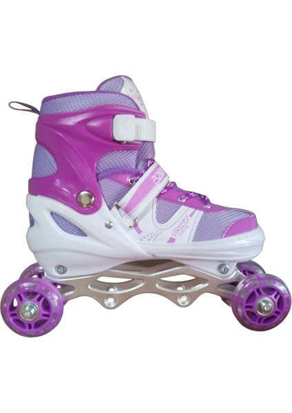 Konsep Can Sport Ayarlanabilir Işıklı Frenli Alıştırma Pateni Dizlik Seti Mor modelleri