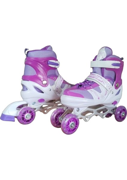 Konsep Can Sport Ayarlanabilir Işıklı Frenli Alıştırma Pateni Dizlik Seti Mor fırsatları