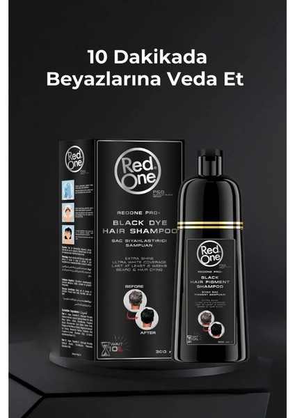 Red One Siyah Saç Şampuanı Besleyici Parabensiz Formül 300 ml Tüm Saç Tipleri İçin fiyatları