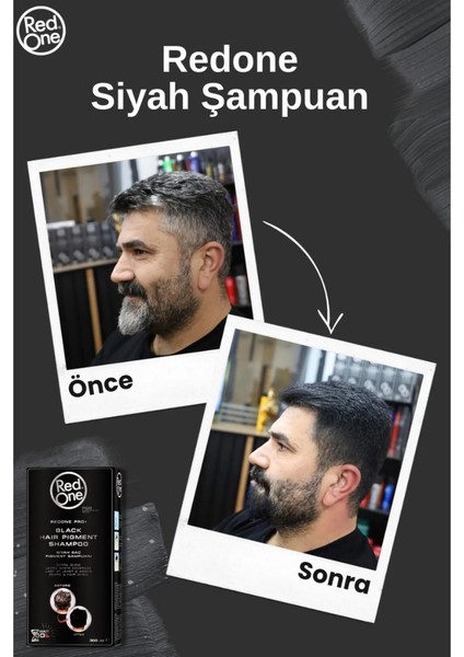 Red One Siyah Saç Şampuanı Besleyici Parabensiz Formül 300 ml Tüm Saç Tipleri İçin indirimleri
