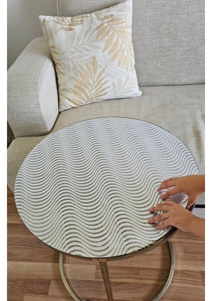 Şık Tasarımlı 3’lü Sehpa Örtüsü Takımı Çeyizlik Kolay Yıkanabilir Leke Tutmaz Salon Dekoratif Örtü fırsatları