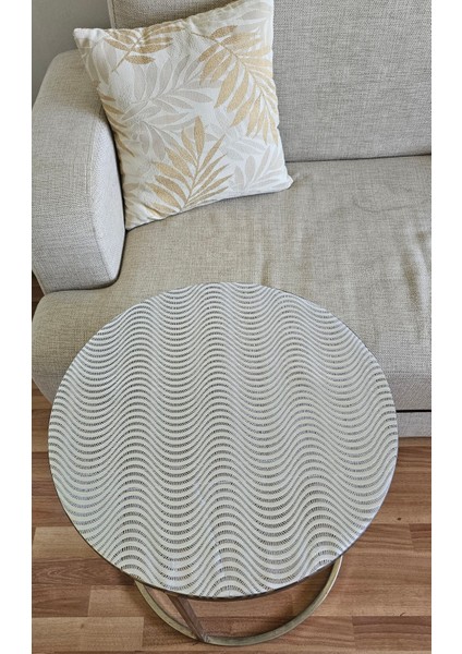 Şık Tasarımlı 3’lü Sehpa Örtüsü Takımı Çeyizlik Kolay Yıkanabilir Leke Tutmaz Salon Dekoratif Örtü indirimleri