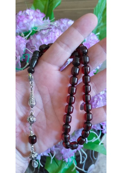Kehribar Tesbih-Alpaga Püsküllü, - 9x8 mm Öçülerinde -Koleksiyonluk & Gündelik Kullanım