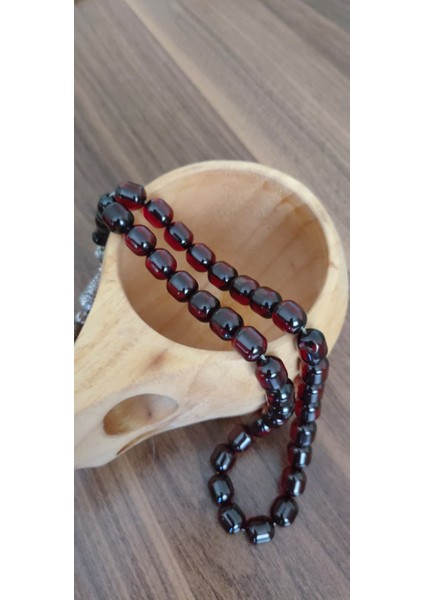 Kehribar Tesbih-Alpaga Püsküllü, - 9x8 mm Öçülerinde -Koleksiyonluk & Gündelik Kullanım modelleri