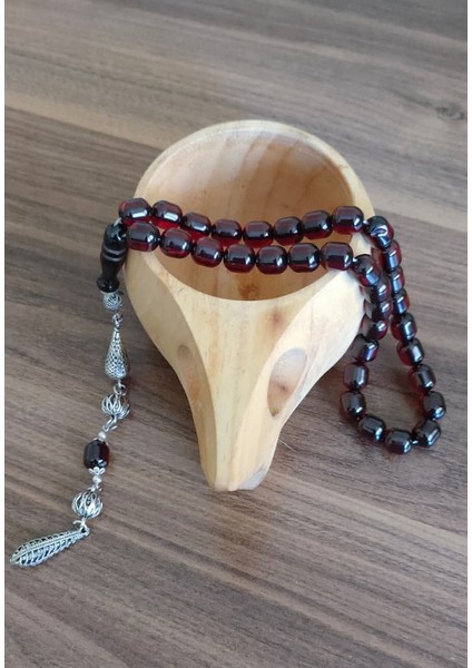 Kehribar Tesbih-Alpaga Püsküllü, - 9x8 mm Öçülerinde -Koleksiyonluk & Gündelik Kullanım fırsatları