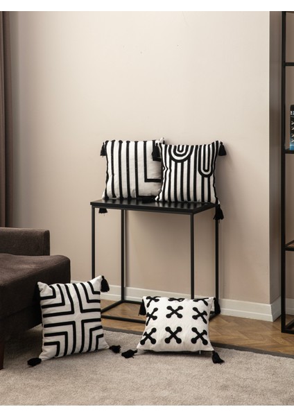 Tekli Çiçekli Punch Işlemeli Nakışlı Dekoratif Premium Kırlent Kılıfı indirimleri