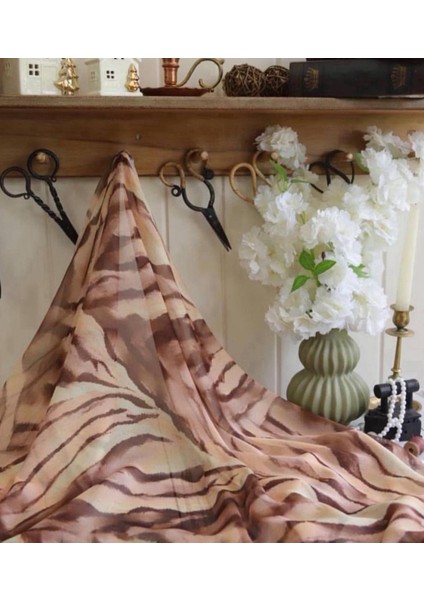 Ake•r Jan Jan Şifon Dökümlü Kumaş indirimleri