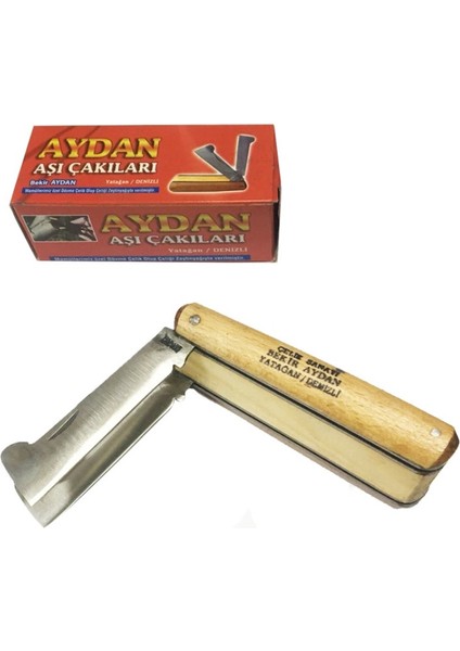 Yatağan Ikili Ceviz Aşı Çakı, Bıçağı - Ahşap Saplı