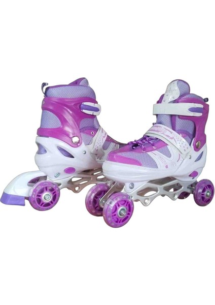 Konsep Can Sport Ayarlanabilir Işıklı Frenli Alıştırma Pateni Dizlik Seti Mor fiyatları