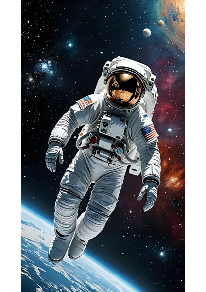 Uzay Boşluğunda Astronot Ev Duvar Salon Güzellik Salonu Ofis Dükkan Dekarasyon Kanvas Tablo fiyatları