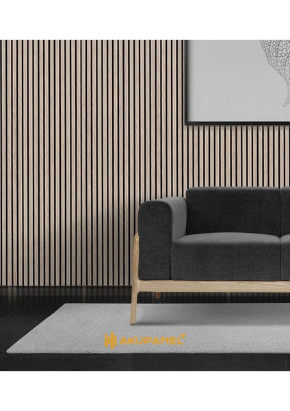 Plus 60X245 cm Meşe Renk Akustik Ahşap Duvar Paneli fırsatları