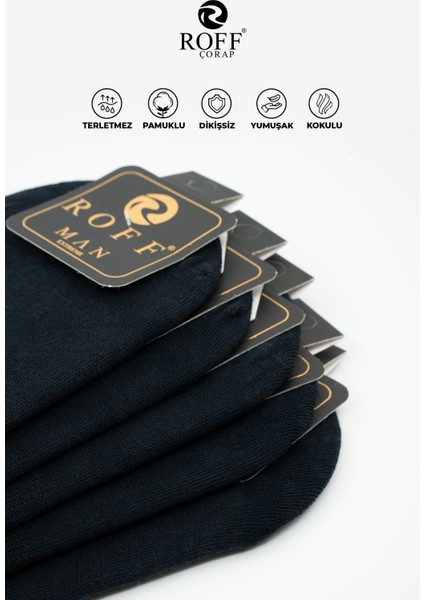 Pamuklu Erkek Babet Çorap Dikişsiz Görünmez Kaydırmaz Topuk Silikonlu 6’lı Paket