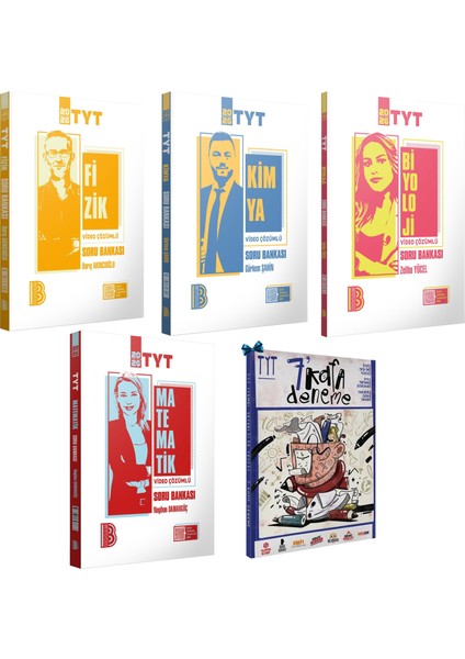 2026 Tyt Matematik-Fizik-Kimya-Biyoloji Video Çözümlü Soru Bankası Seti