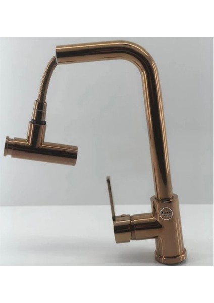 Bakır Renk Spiralli Kuğu T Mutfak Eviye Bataryası fiyatları