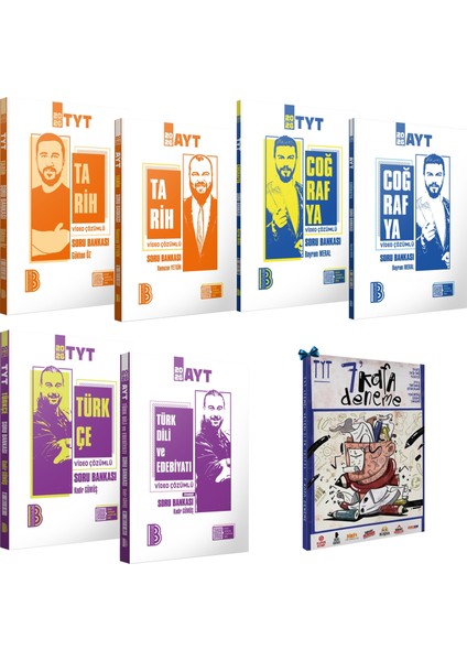 2026 Tyt Ayt Türkçe(Türk Dili ve Edebiyatı)-Tarih-Coğrafya Video Çözümlü Soru Bankası Seti