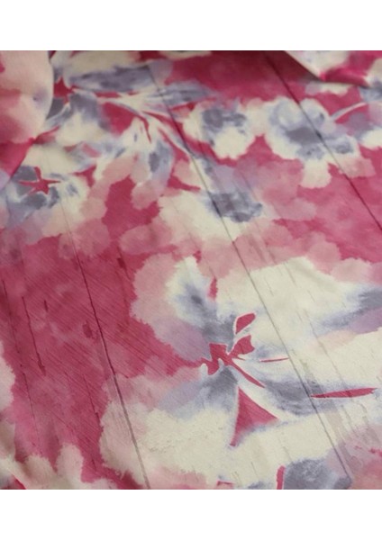 Sulu Boya Desenli Janjan Şifon Kumaş fiyatları