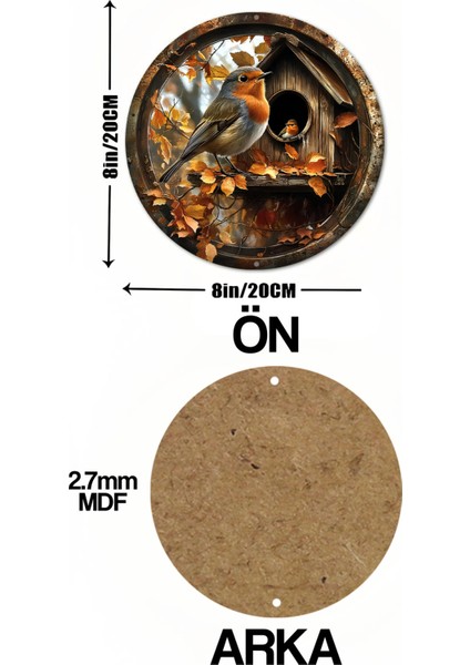 33 x 33cmDekoratif Ahşap Duvar Süsü – Kuş ve Kuş Evi Tasarımı DT091 indirimleri