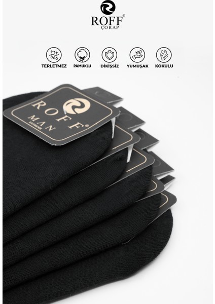 Pamuklu Erkek Babet Çorap Dikişsiz Görünmez Kaydırmaz Topuk Silikonlu 6’lı Paket indirimleri