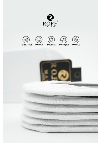 Pamuklu Erkek Babet Çorap Dikişsiz Görünmez Kaydırmaz Topuk Silikonlu 6’lı Paket modelleri