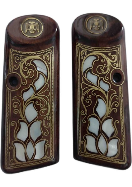 Uzun Belçika Browning Fn 1922 Telkari Sedef Kakma Kabza