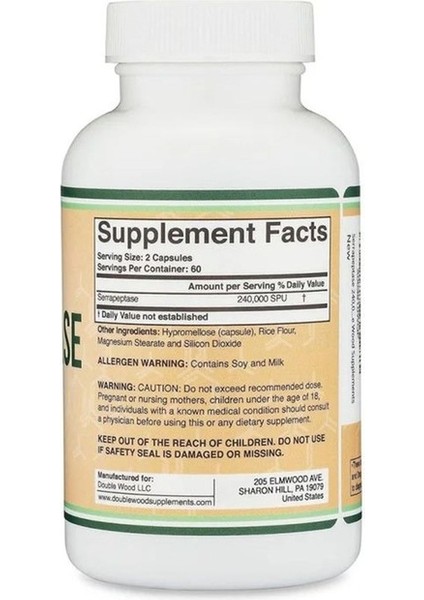 Serraptase 240,000 Spu 120 Veg. Kapsül.usa Vers. modelleri