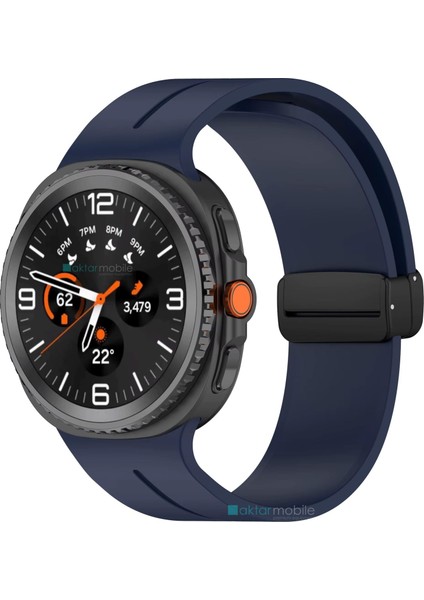 Galaxy Watch 8 Classic 46 mm Uyumlu Silikon Kordon Magnetik D Tokalı Spor Kayış Mıknatıslı Toka fiyatları