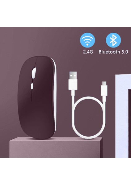 Huawei Tablet Şarj Edilebilir Sessiz Mouse Bluetooth + 2.4Hz Wifi Kablosuz Mouse Fare modelleri